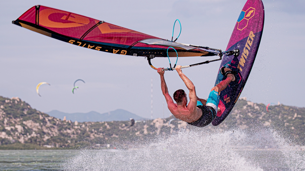 Windsurfing on Vinh Hy Bay