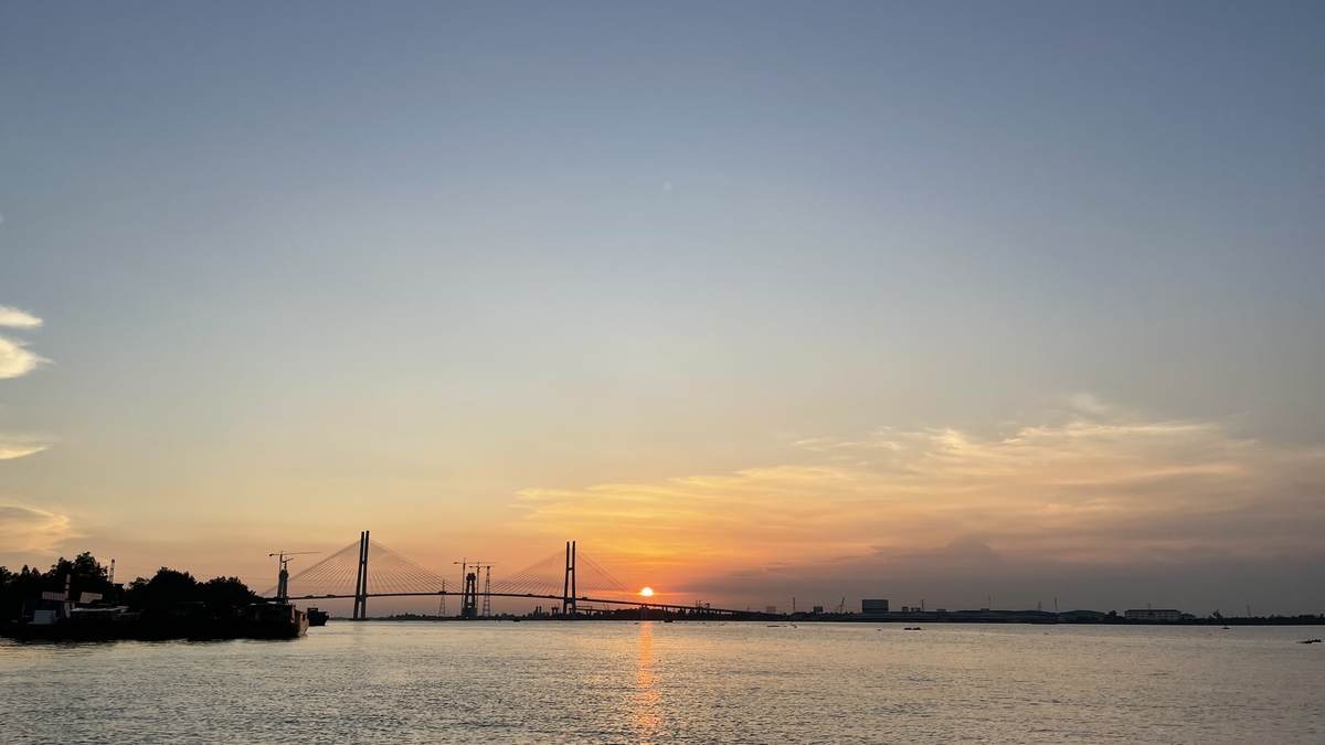 “Sunset by My Thuan Bridge”