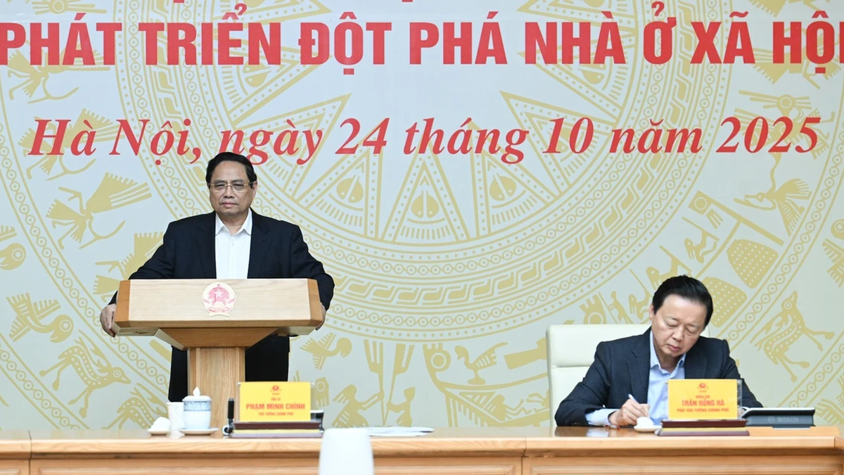 [Ảnh] Thủ tướng Phạm Minh Chính chủ trì Hội nghị về các giải pháp phát triển đột phá nhà ở xã hội