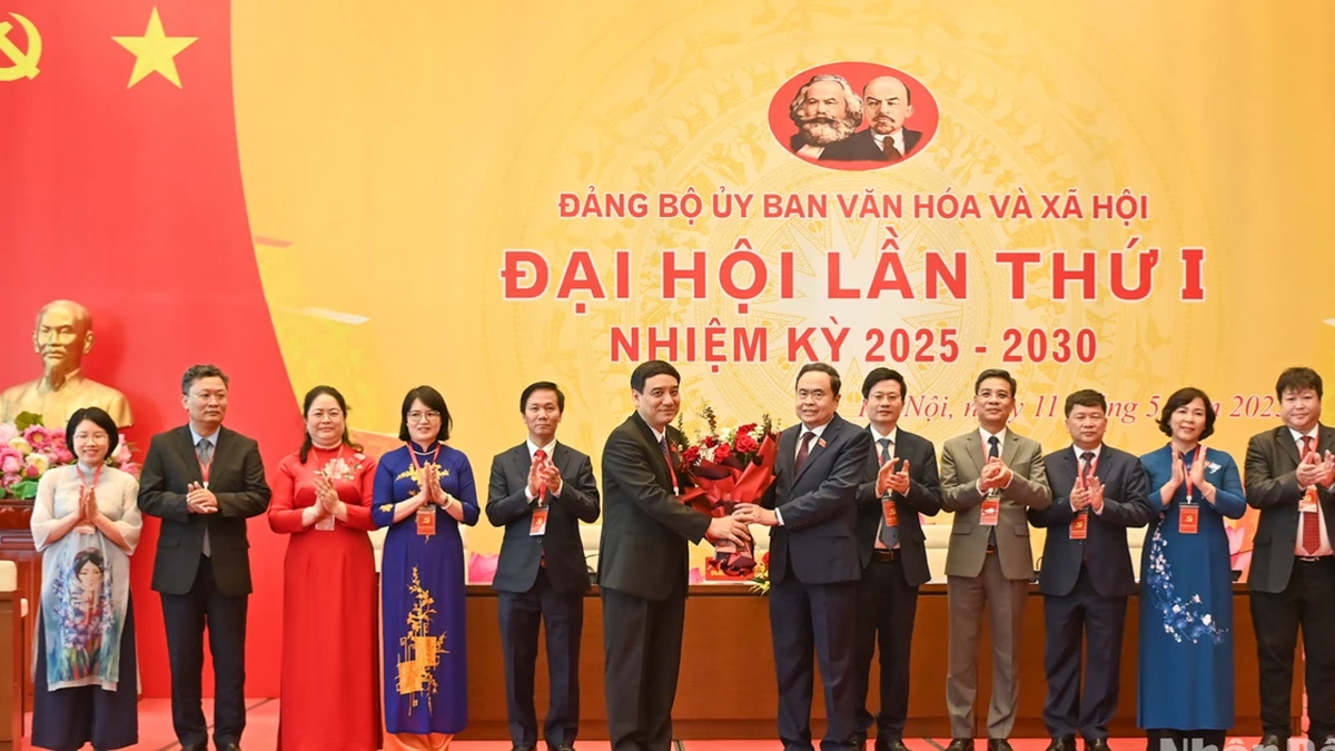 [Photo] Le président de l'Assemblée nationale, Tran Thanh Man, assiste au congrès du Parti de la Commission de la culture et des affaires sociales