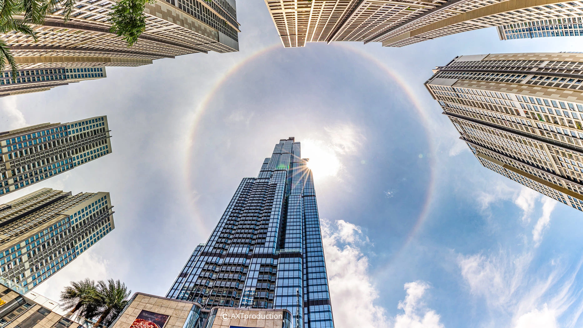 Sun halo appeared in Ho Chi Minh City this morning, netizens shared it widely