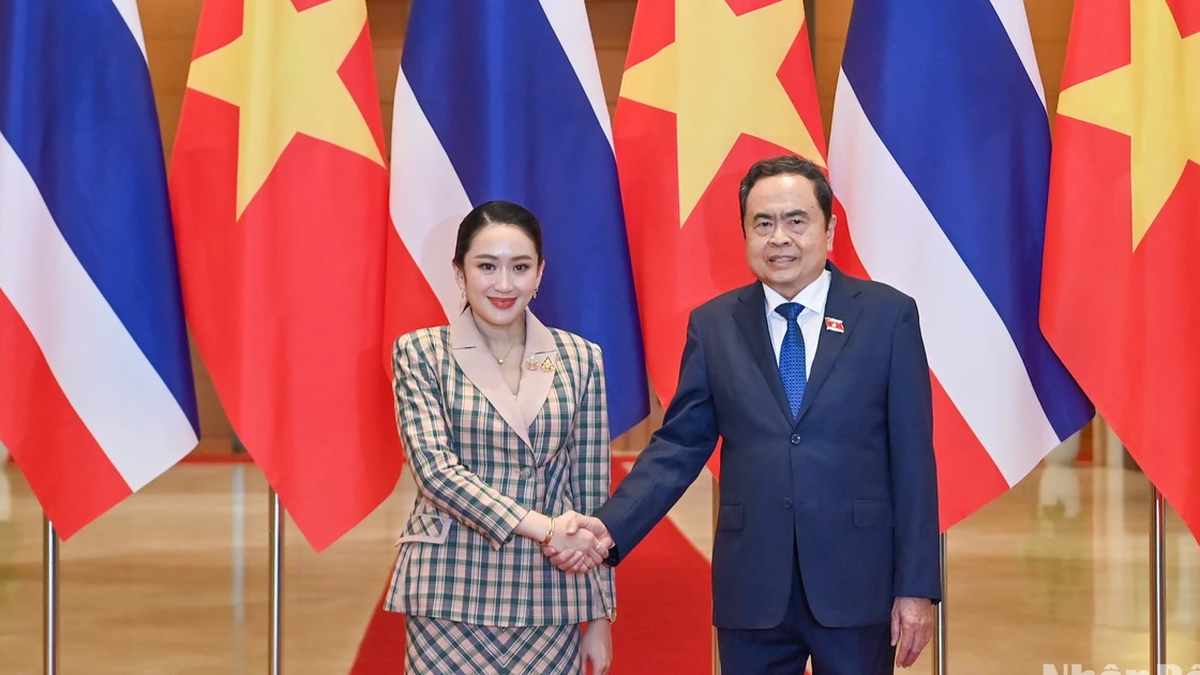 [Photo] National Assembly Chairman Tran Thanh Man meets with Thai Prime Minister Paetongtarn Shinawatra