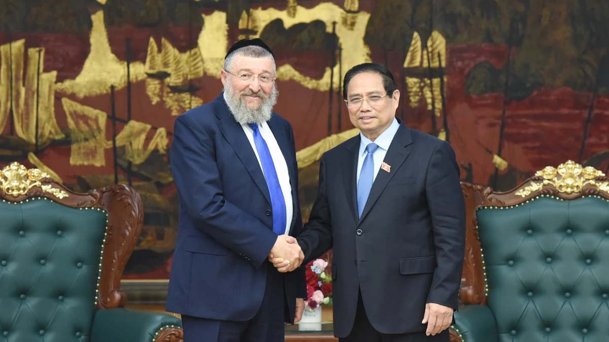 [Photo] Prime Minister Pham Minh Chinh receives Rabbi Yoav Ben Tzur, Israeli Minister of Labor