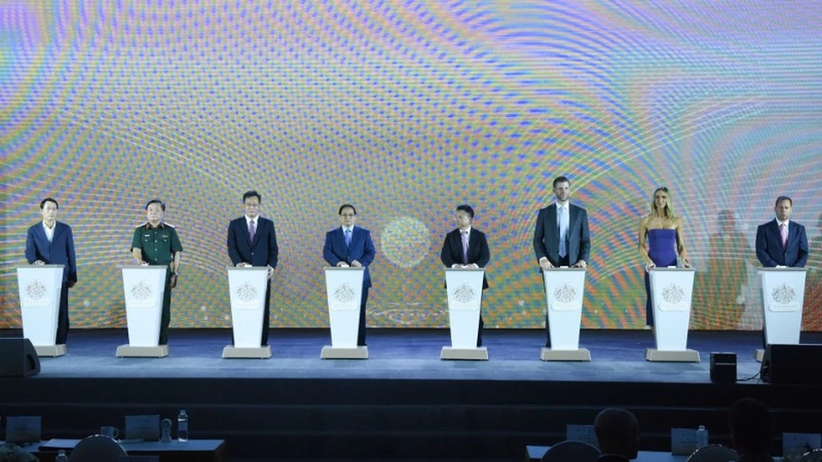 [Ảnh] Thủ tướng Phạm Minh Chính dự lễ khởi công Dự án Trump International Hung Yen