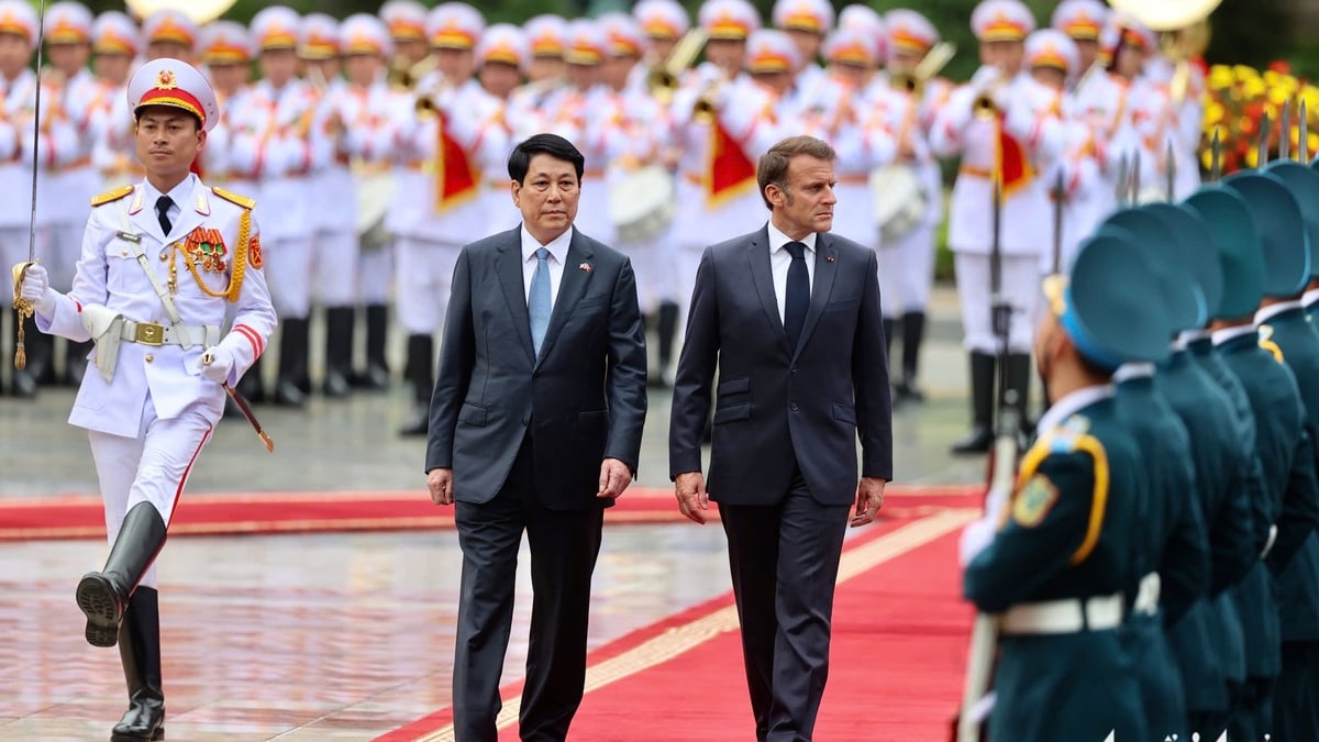 Lễ đón Tổng thống Pháp Macron thăm cấp nhà nước Việt Nam