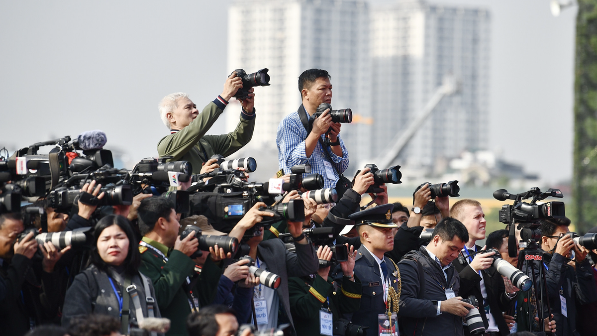 Moments of reporters working across the front lines