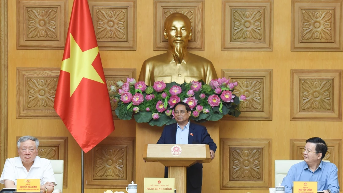 [Ảnh] Thủ tướng Phạm Minh Chính họp triển khai Triển lãm thành tựu của đất nước kỷ niệm 80 năm Quốc khánh