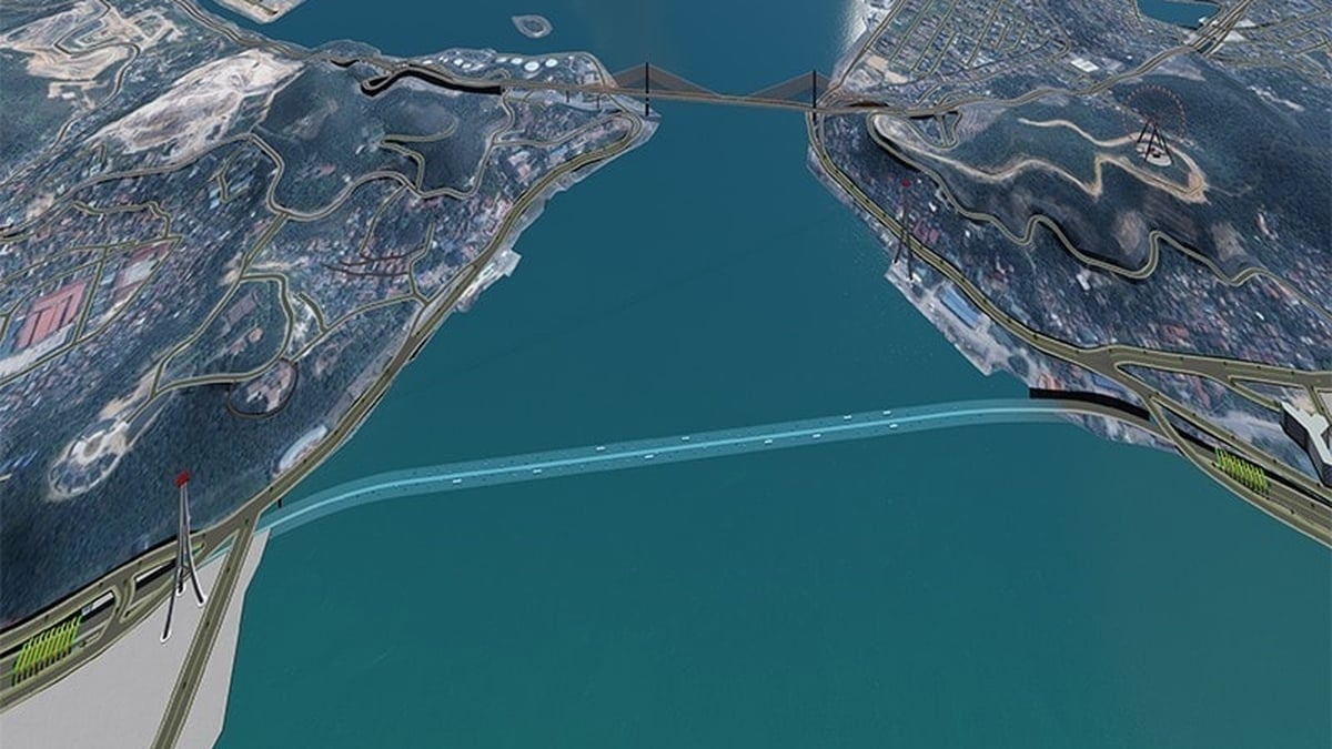 The largest undersea road tunnel in Vietnam has a total estimated investment of about 10,000 billion VND.