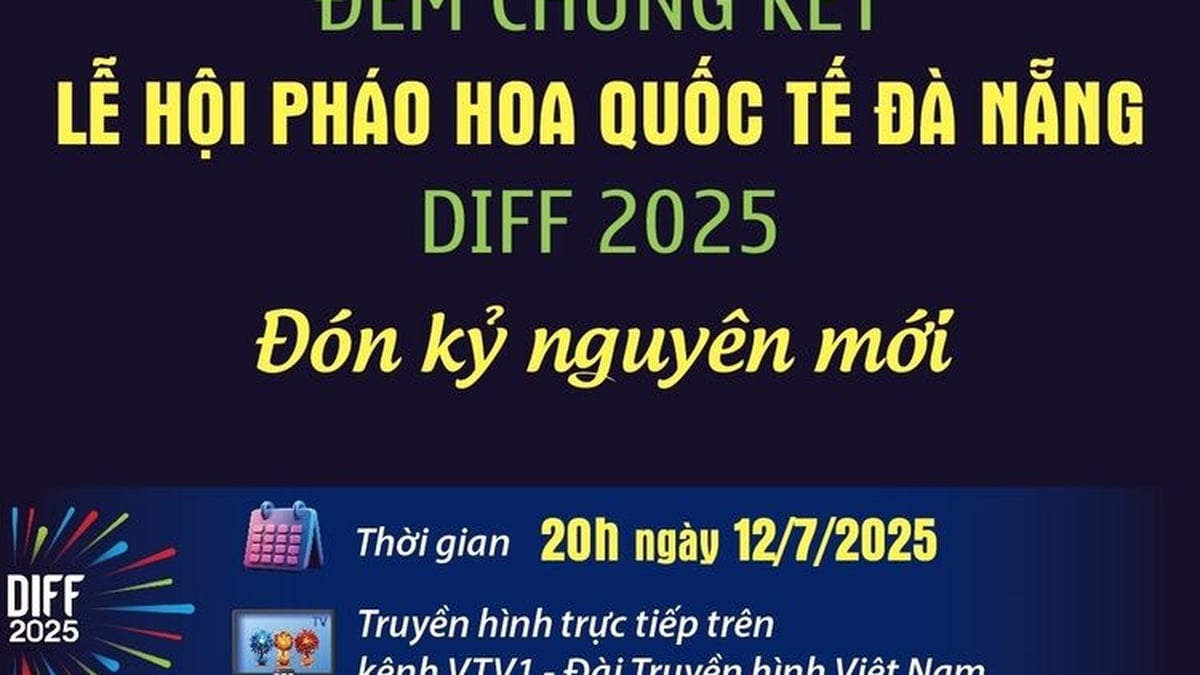 The final night of the Da Nang International Fireworks Festival will take place at 8:00 p.m. on July 12, 2025.
