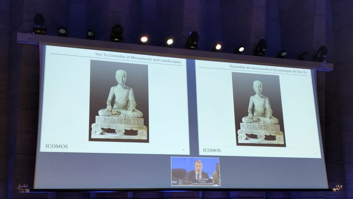 UNESCO ได้ขึ้นทะเบียนอนุสาวรีย์และภูมิทัศน์ Yen Tu-Vinh Nghiem-Con Son-Kiep Bac เป็นแหล่งมรดกโลก