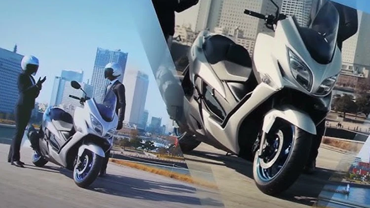 Nahaufnahme des Burgman 400, fast 178 Millionen VND, dem Konkurrenten des Honda SH350