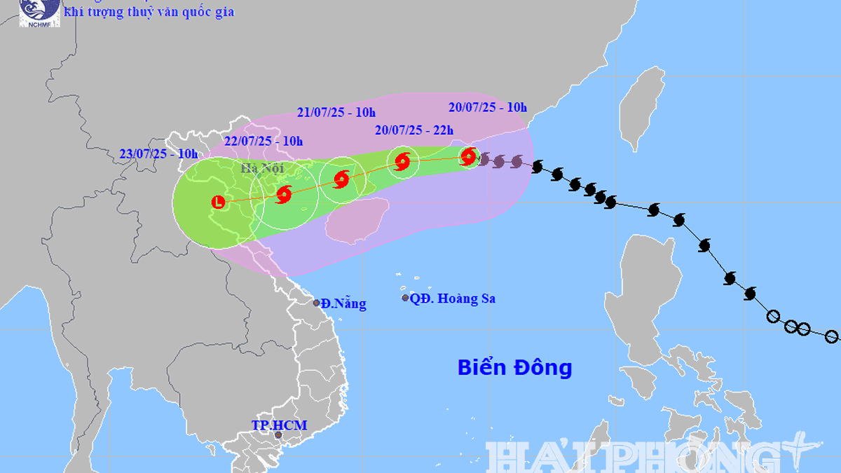 La tempête n°3 se déplace rapidement vers le continent de Quang Ninh - Thanh Hoa, provoquant de très fortes pluies dans le Nord.