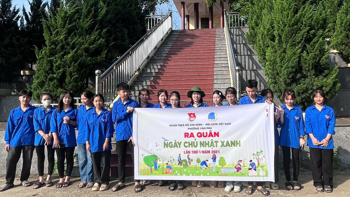 Lao Cai Youth join forces to respond to Green Sunday and the Peak Day to join hands in building new rural areas