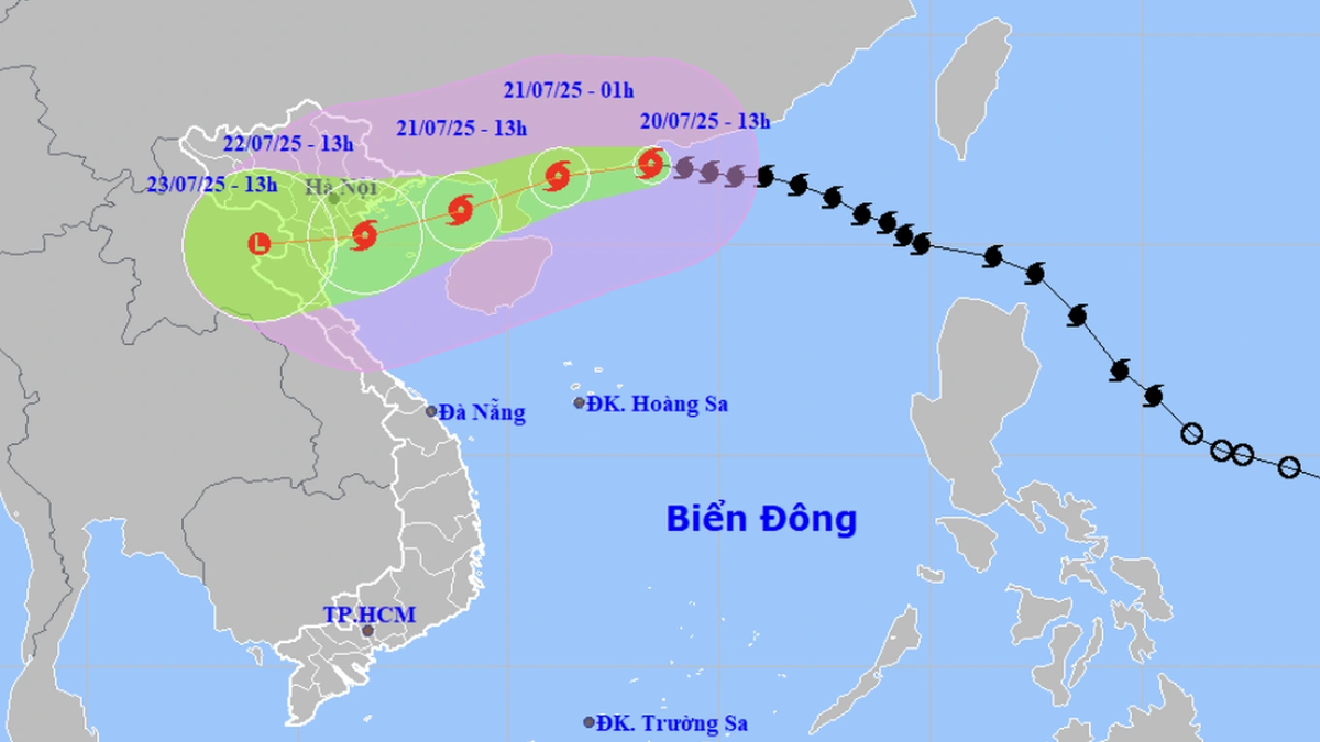 La tormenta Wipha se fortalece al nivel 12 con ráfagas de nivel 15, dirigiéndose hacia Quang Ninh - Thanh Hoa