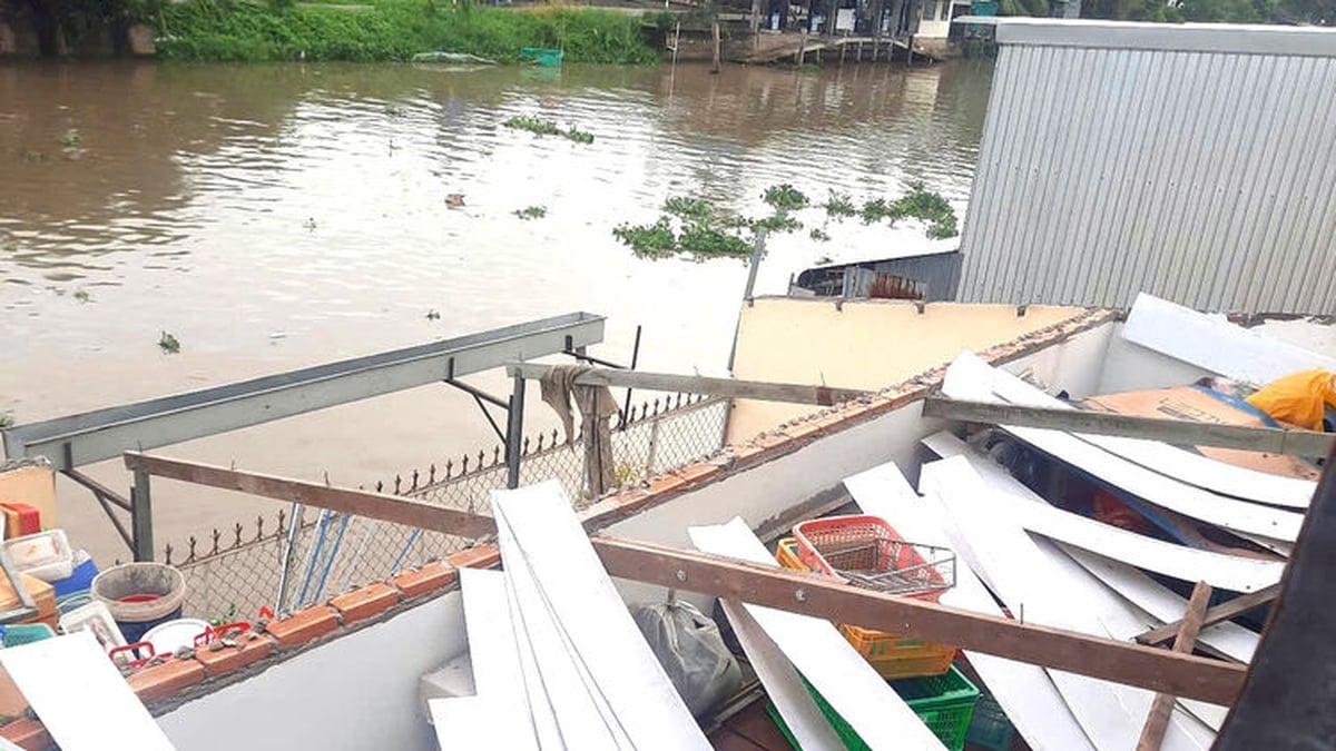 An Giang: Rain and storms cause collapse and roof loss of 99 houses