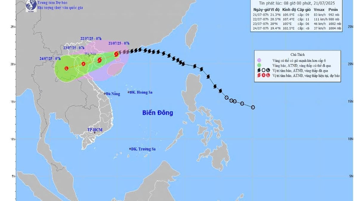 Impact de la tempête n°3 : Alerte météo au large de Vinh Long : vent de force 6, rafales de 7 à 8