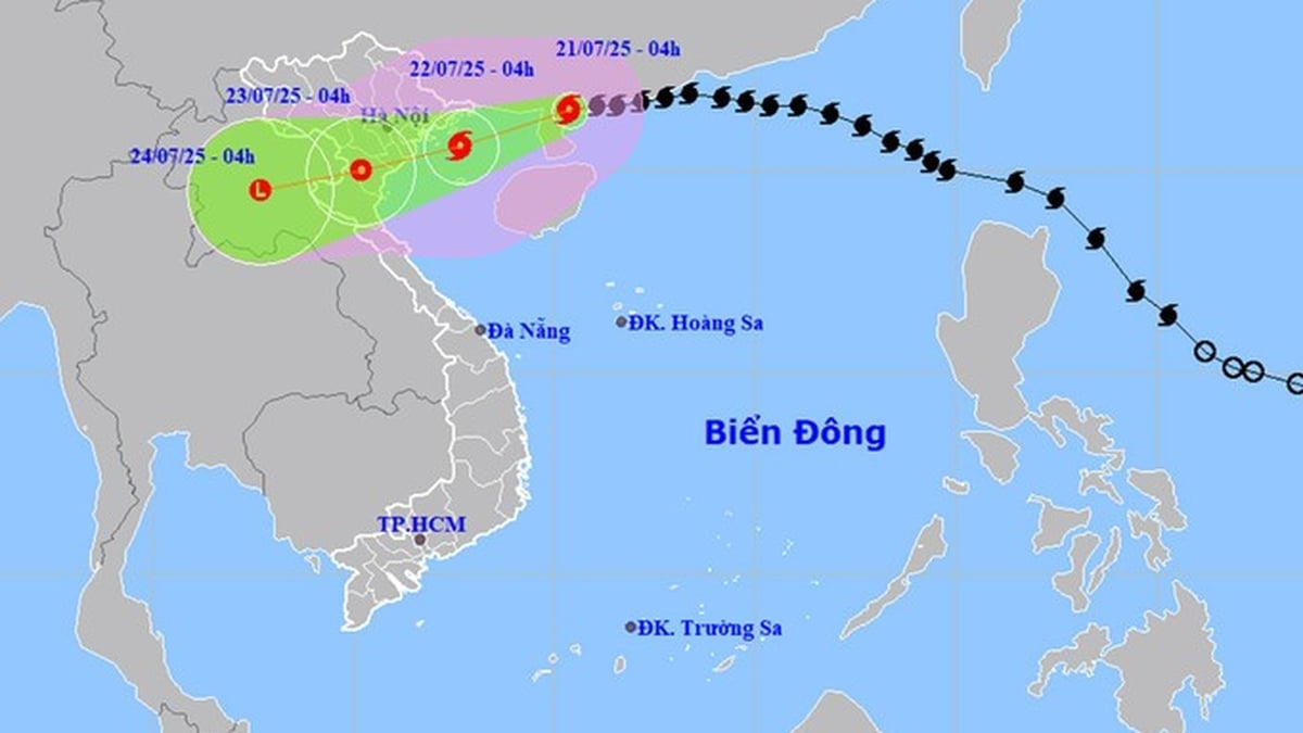 3호 폭풍 위파는 하이퐁-꽝닌에서 233km 떨어져 있으며 북부 및 북중부 지역에 폭우가 내릴 것으로 예상됩니다.
