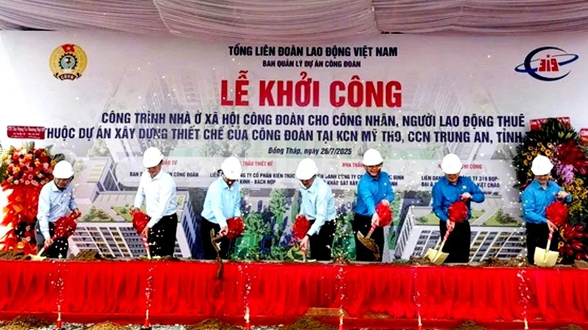 Groundbreaking ceremony of the first union social housing project in Dong Thap