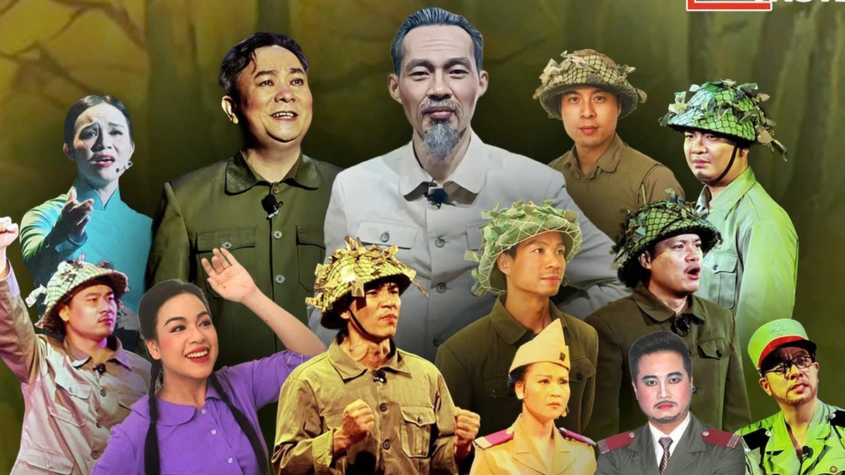 L'image du général Vo Nguyen Giap sur la scène du Cheo