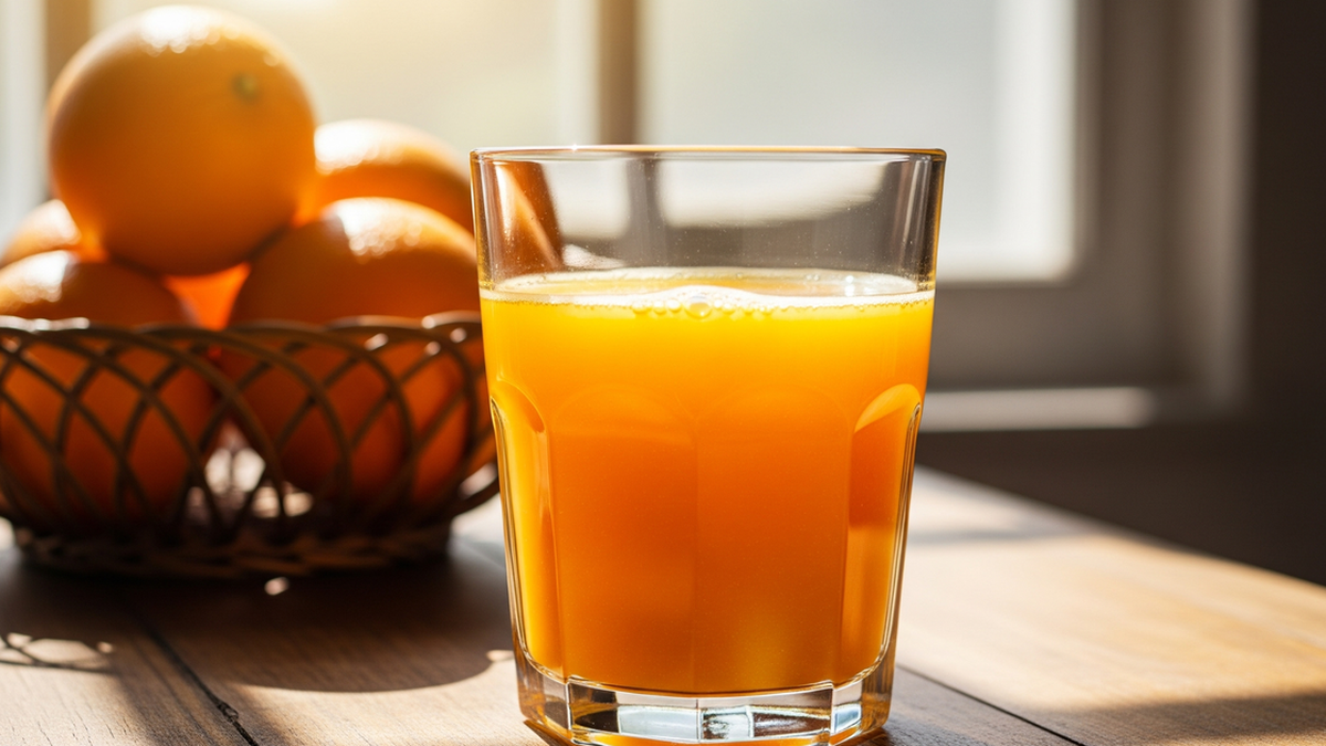 What happens to your blood sugar when you drink orange juice?