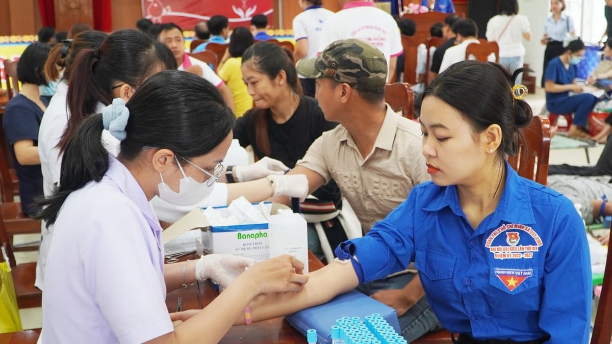 Die Gemeinde Nam Phuoc mobilisierte mehr als 160 Einheiten Blutspende
