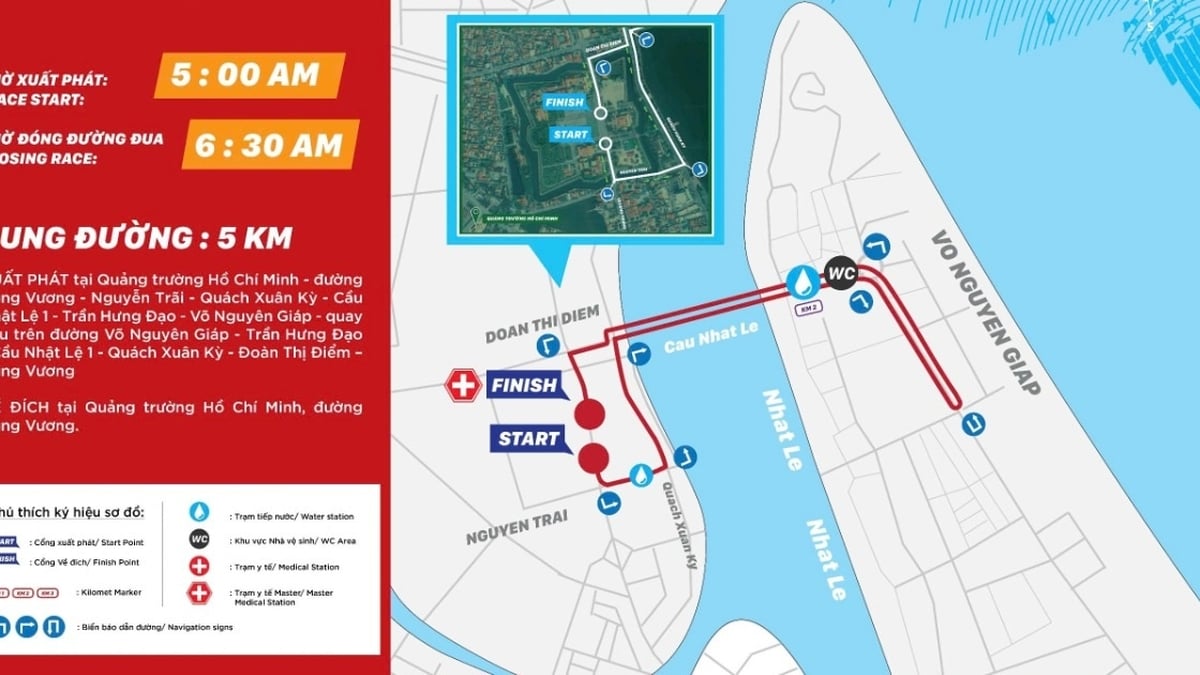 ផ្លូវប្រណាំងនៅ Quang Tri International Marathon 2025 - Camel Cup