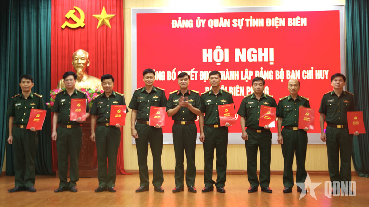 Dien Bien: Announcement of the decision to establish the Border Guard Command Party Committee
