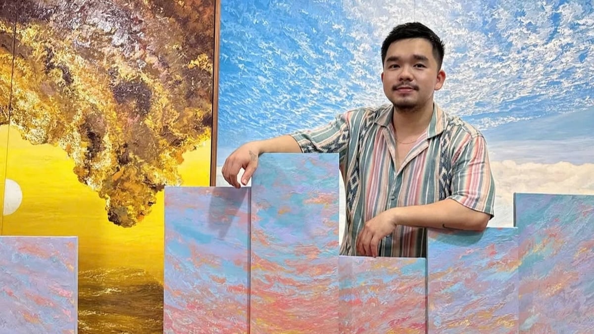 예술가 응우옌 탄 부의 그림 속 '한 인생, 한 하루' 이야기