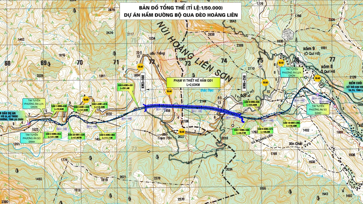 Announcement of the implementation of the Hoang Lien Pass Tunnel Project