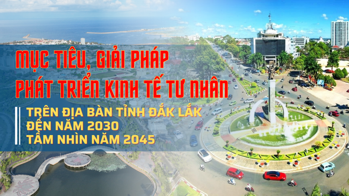 (إنفوجراف) أهداف وحلول التنمية الاقتصادية الخاصة في داك لاك بحلول عام 2030، ورؤية 2045