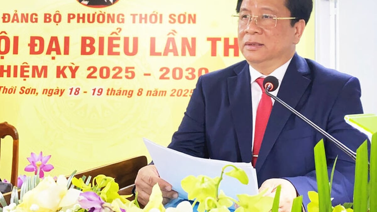Der Vorsitzende des Volkskomitees der Provinz An Giang, Ho Van Mung, nahm am Parteitag des Bezirks Thoi Son teil
