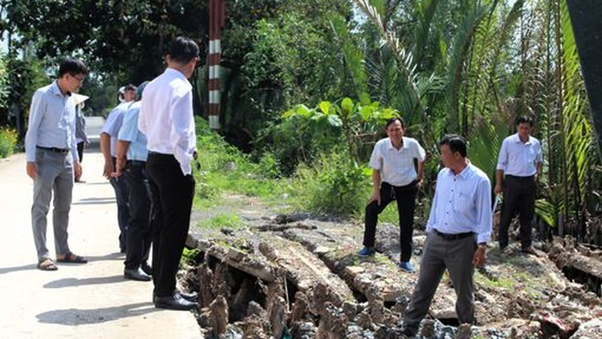 Untersuchung der Erdrutschsituation in der Gemeinde Binh Duc