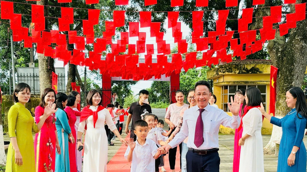 Erstklässler in Bac Ninh freuen sich über ihren ersten Schultag.