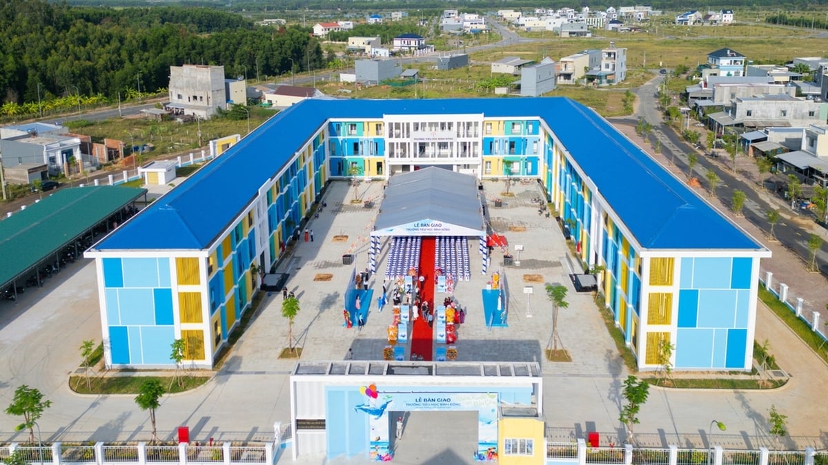 꽝응아이성 420억동 이상 초등학교 정식 개교