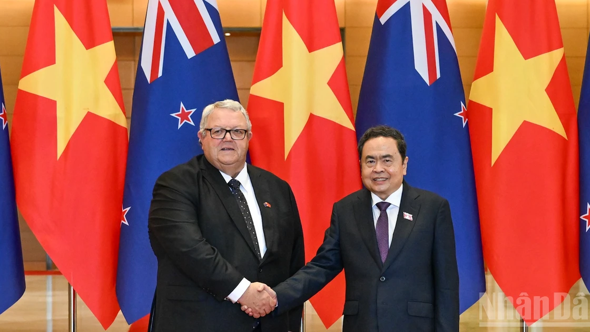 [Photo] National Assembly Chairman Tran Thanh Man holds talks with New Zealand Parliament Chairman