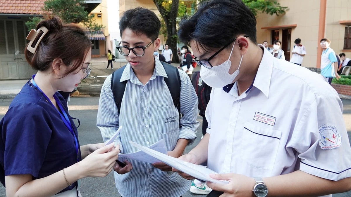Percentile of Ho Chi Minh City National University's aptitude test scores according to 5 groups
