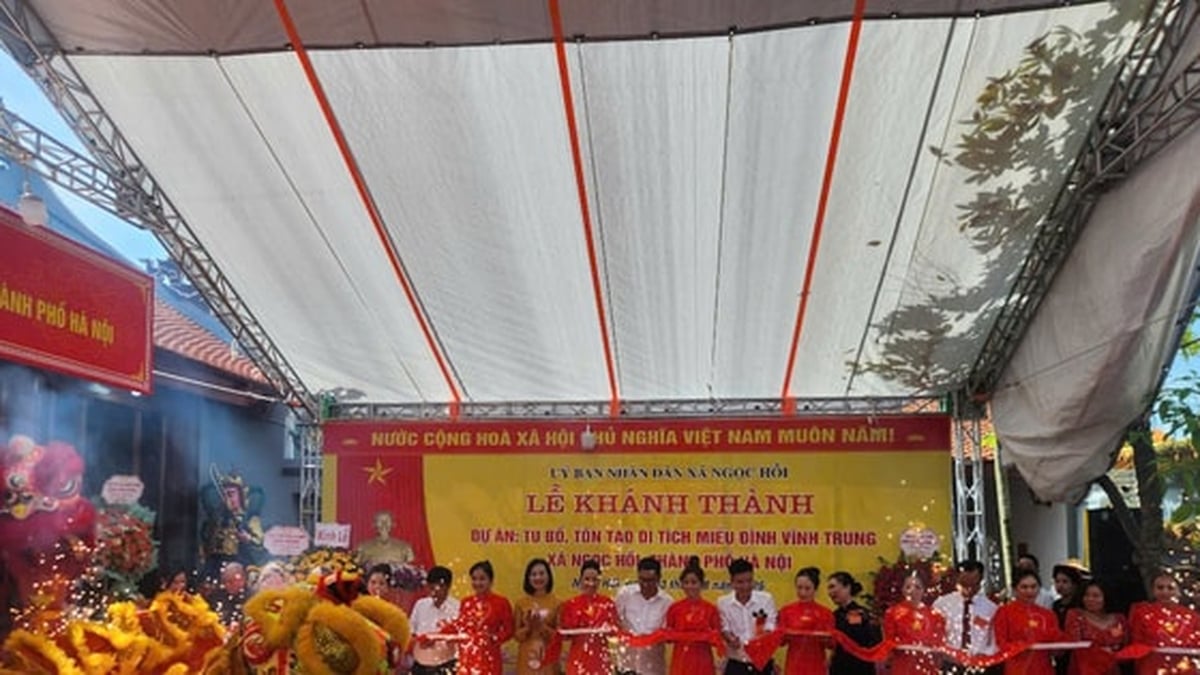 Ngoc Hoi Commune inaugurated the project to restore and embellish the Vinh Trung temple and communal house relic.