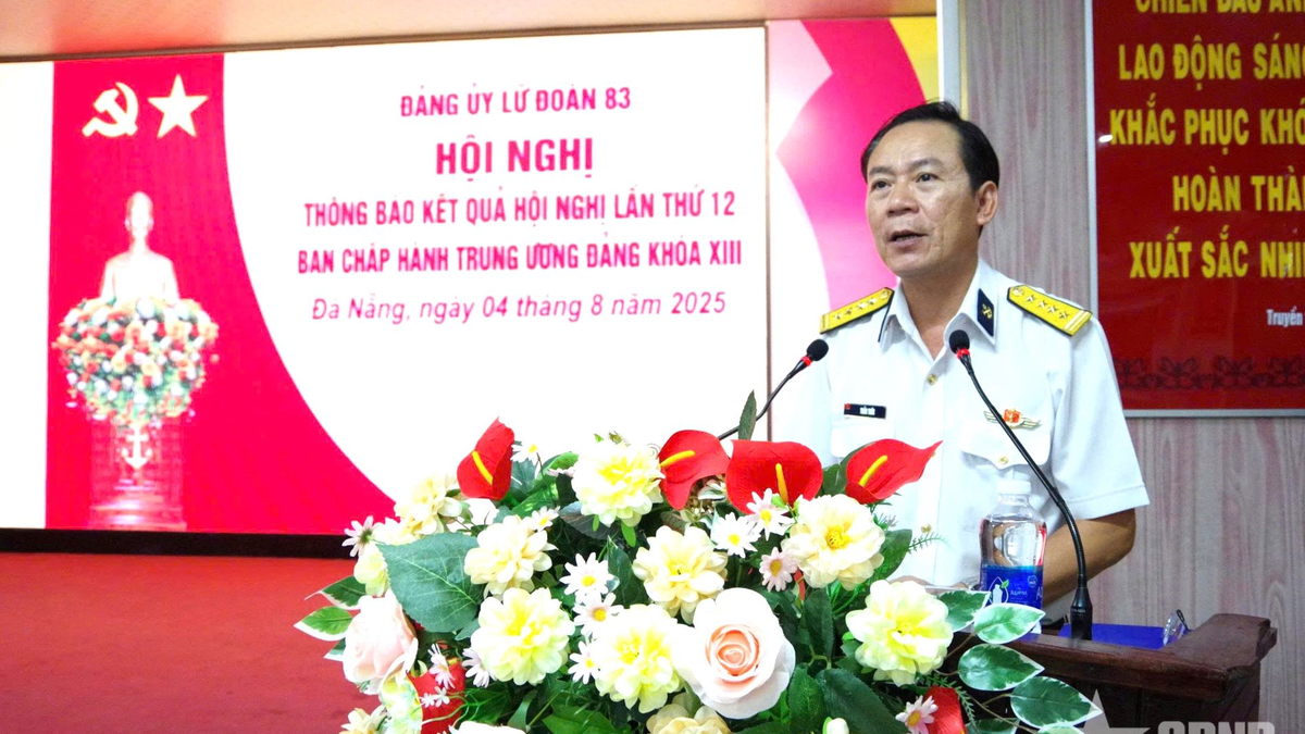 The Party Committee of Brigade 83 quickly announced the results of the 12th Central Conference, Session XIII.