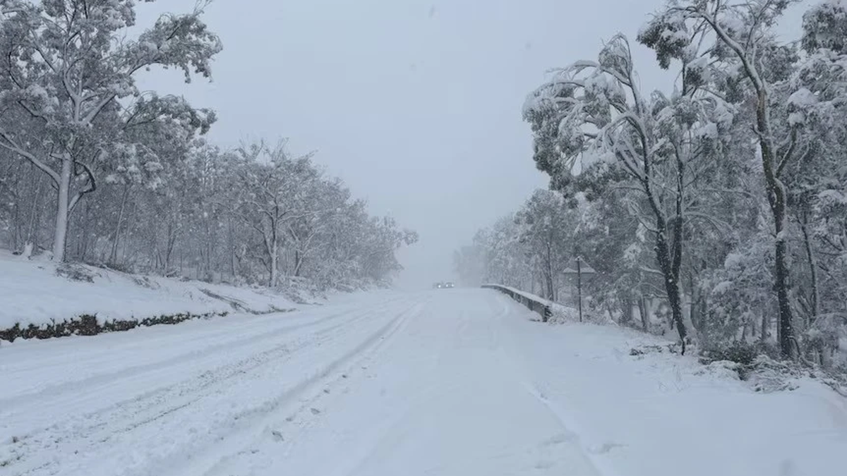 Images de chutes de neige inhabituellement abondantes en Australie