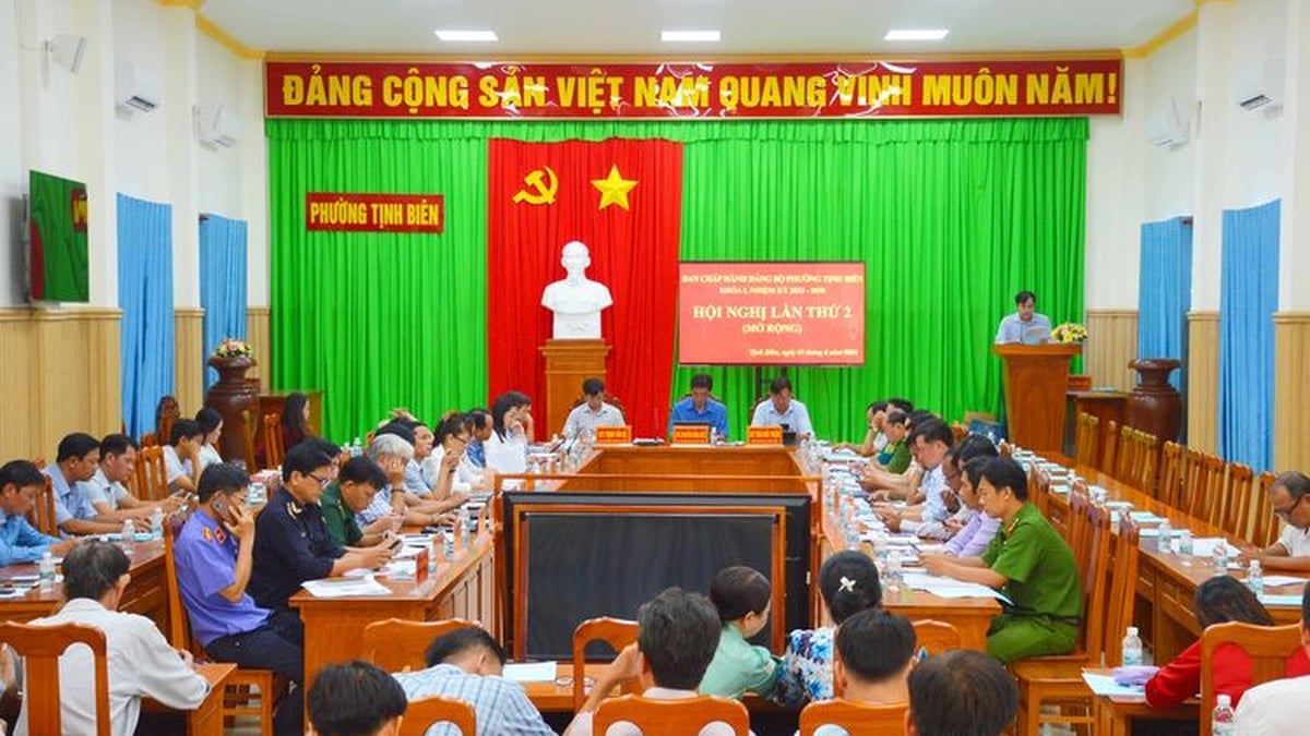 The second meeting of the Party Executive Committee of Tinh Bien Ward