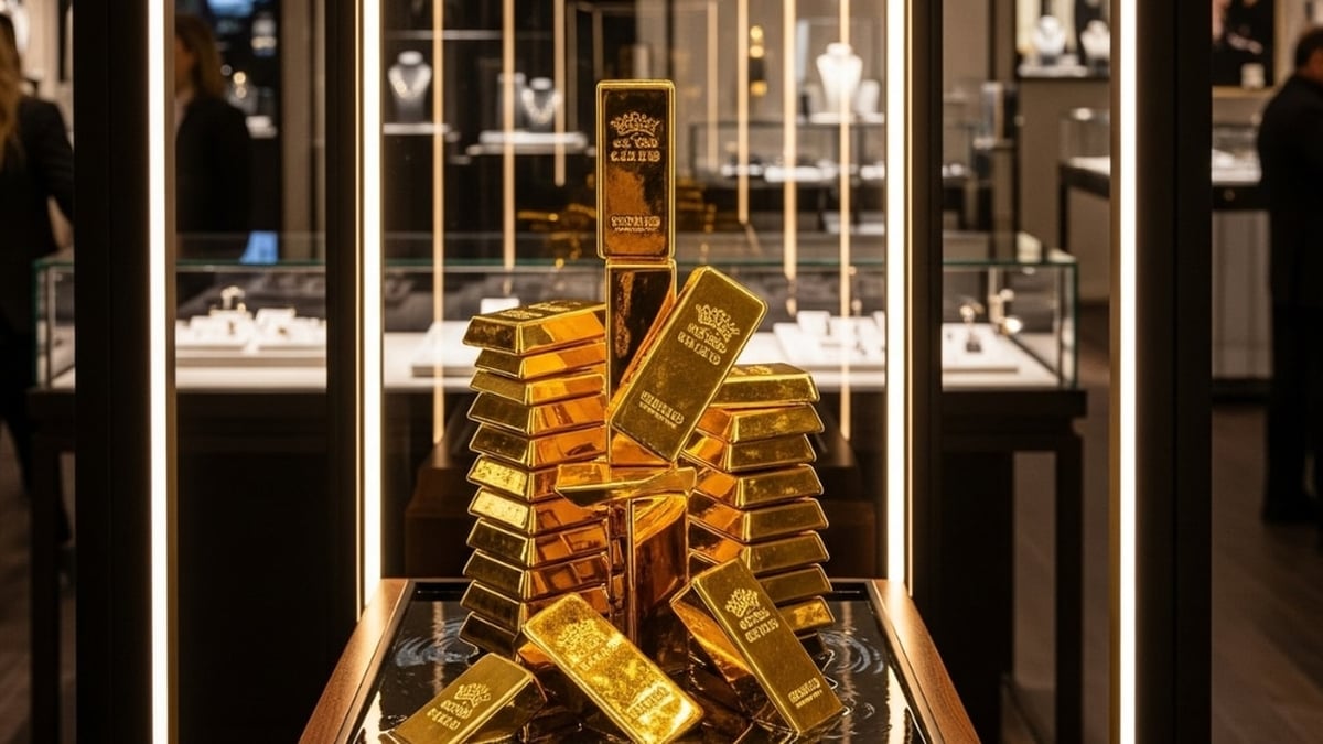 Gold price at noon today August 5, 2025: Domestic gold price "scored", approaching the peak of 124 million, world gold price turned to decrease