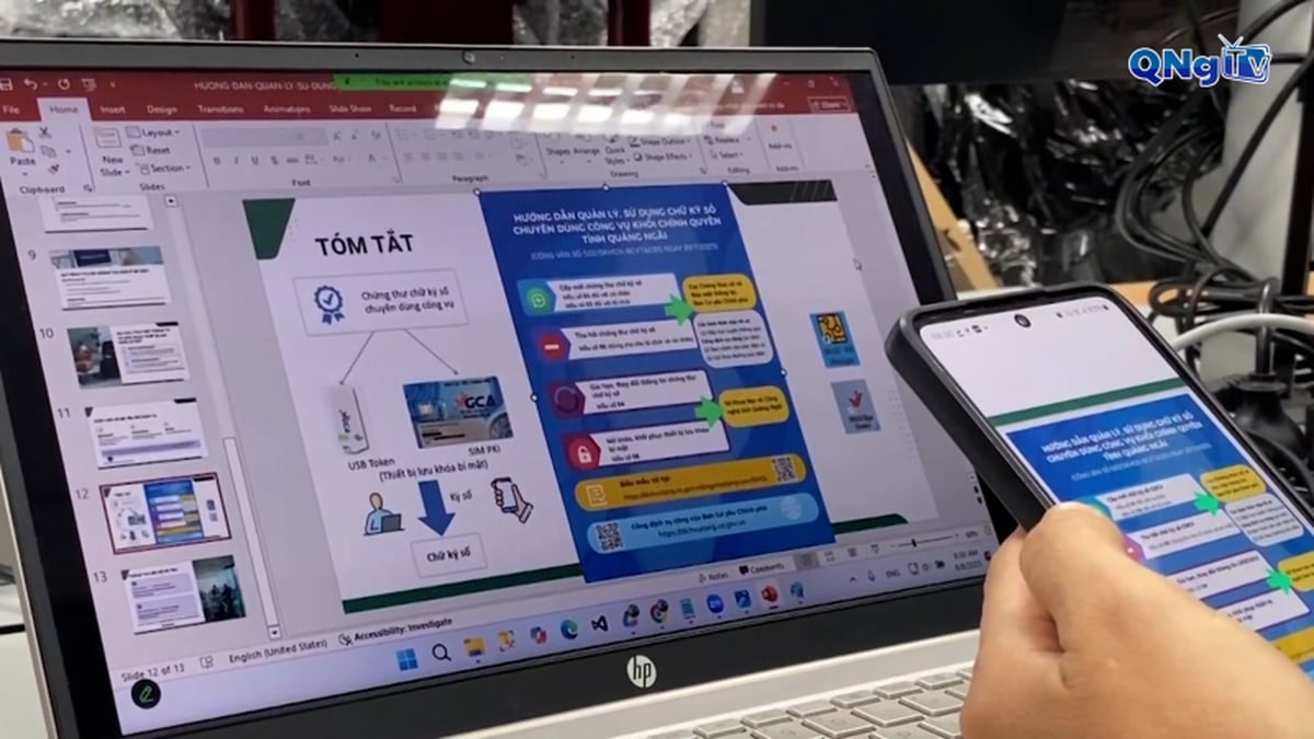 Quang Ngai se capacita en gestión y uso de firmas digitales para el servicio público