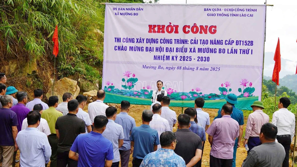 Muong Bo Commune started construction of the project to welcome the 1st Commune Party Congress