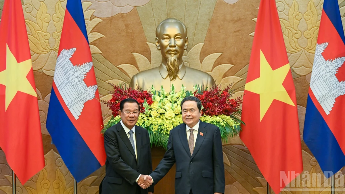 [Ảnh] Chủ tịch Quốc hội Trần Thanh Mẫn tiếp Chủ tịch Thượng viện Campuchia Hun Sen