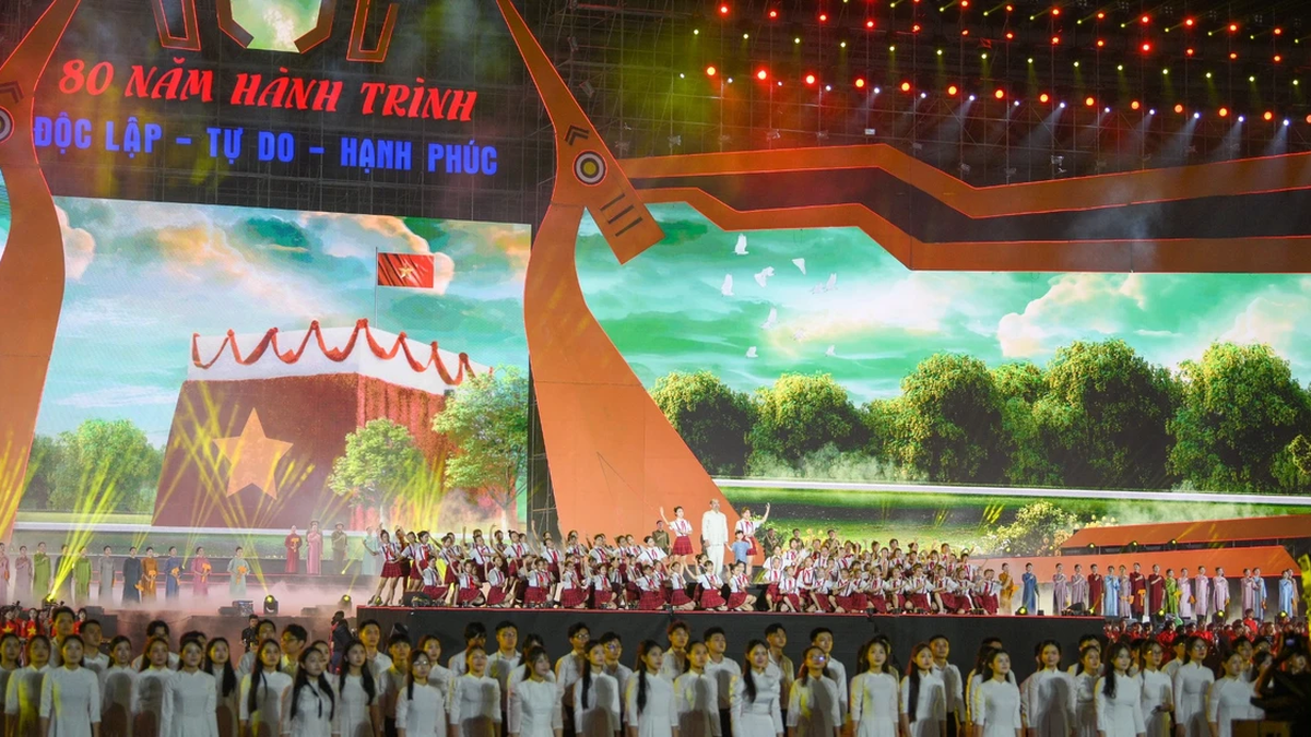 [Foto] Program seni nasional khusus “80 tahun perjalanan Kemerdekaan-Kebebasan-Kebahagiaan”