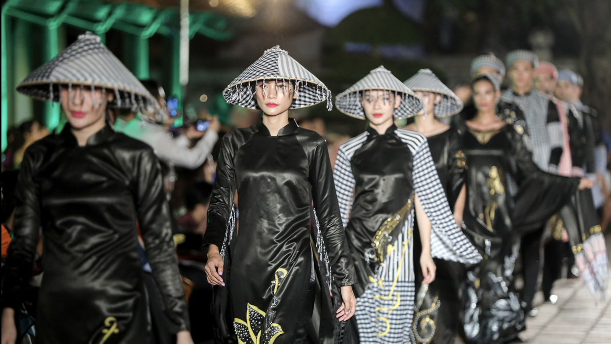 When the Ao Dai (Vietnamese traditional dress) appears on the international stage.