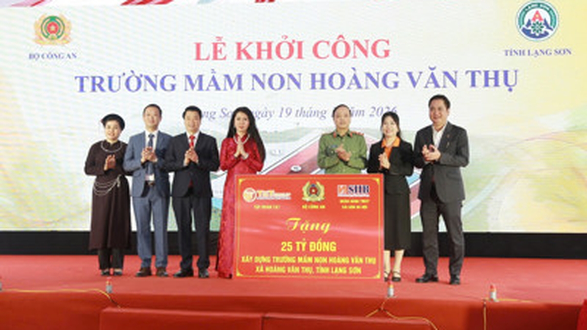 T&T Group và SHB đồng hành cùng Bộ Công an xây dựng Trường mầm non Hoàng Văn Thụ tại Lạng Sơn
