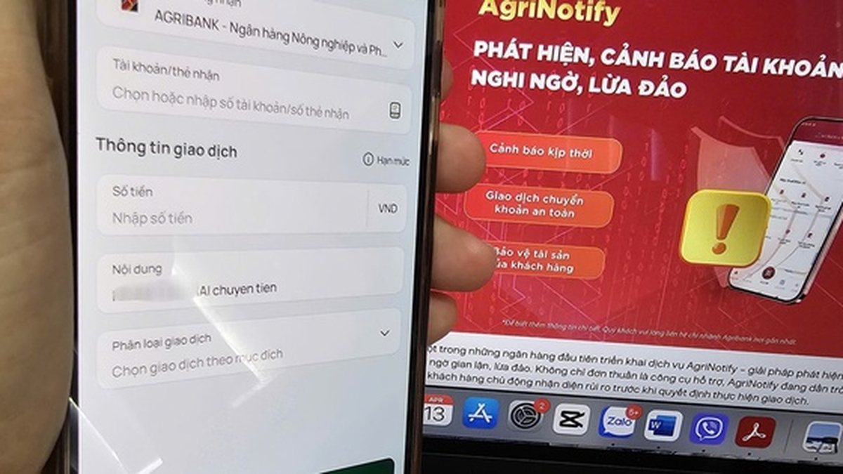 Agribank chặn hơn 91.000 giao dịch chuyển tiền bất thường