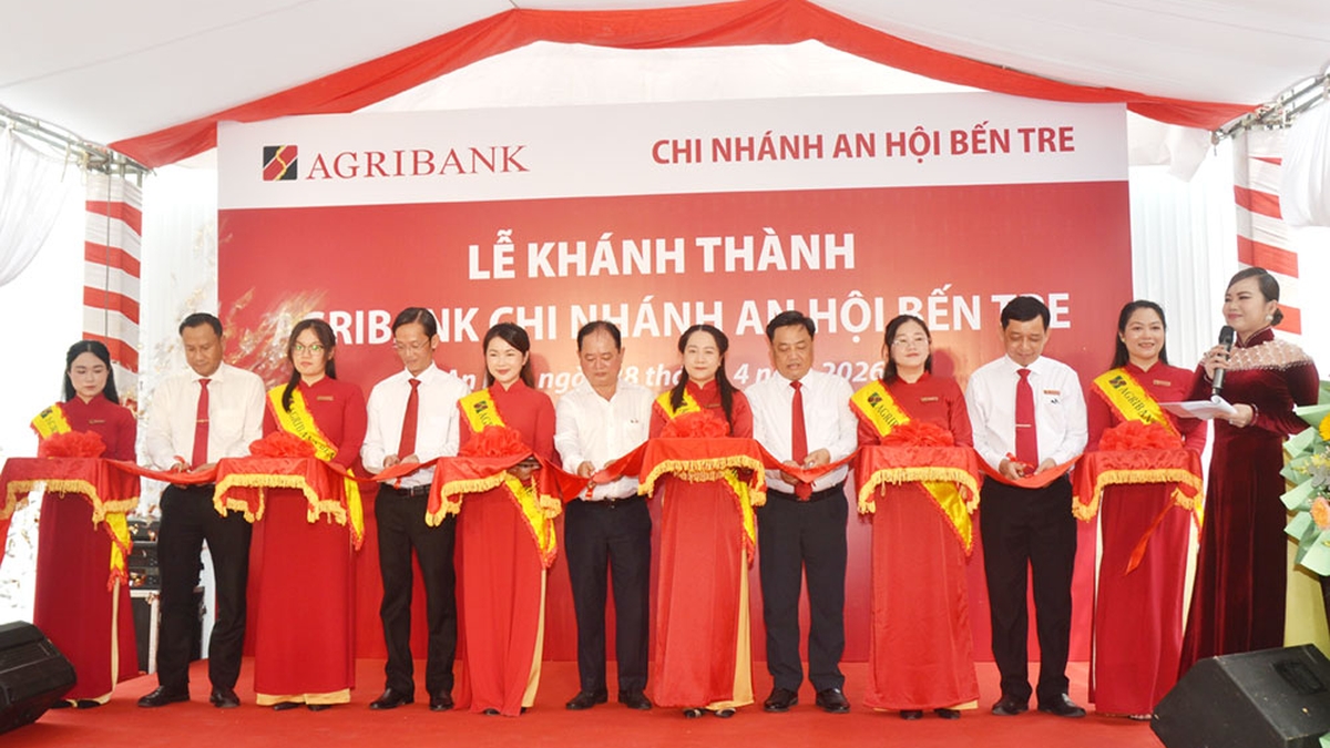 La sucursal de Agribank en An Hoi, provincia de Ben Tre, fue inaugurada oficialmente.