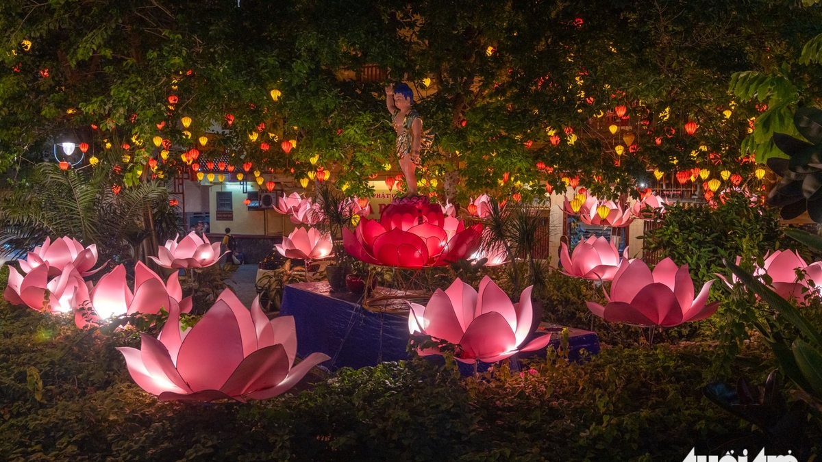 Phap Hoa Pagoda shines brightly during the Buddha's Birthday celebration in 2026.
